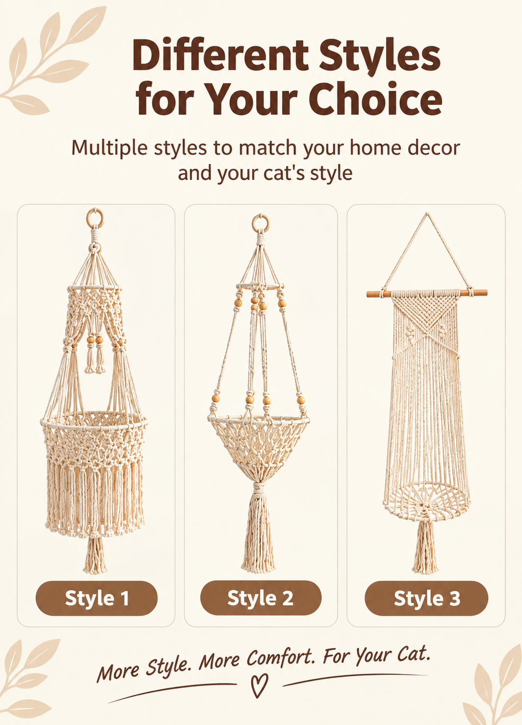 Pawkartz Hand-Woven Bohemian Cat Hammock